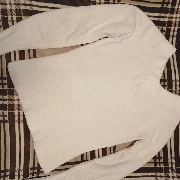 Fluffy White Sweater Top - Picture 2 of 3